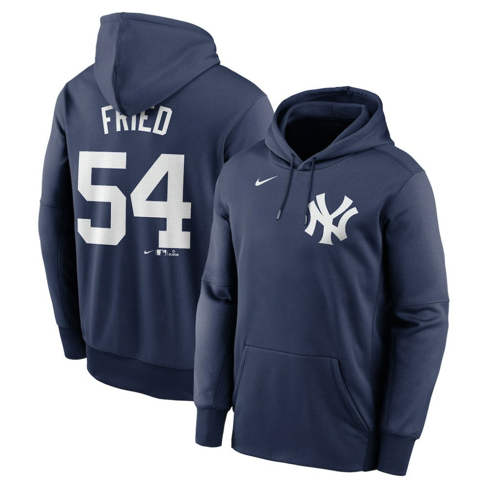 Max Fried New York Yankees Name & Number Pullover Hoodie Navy