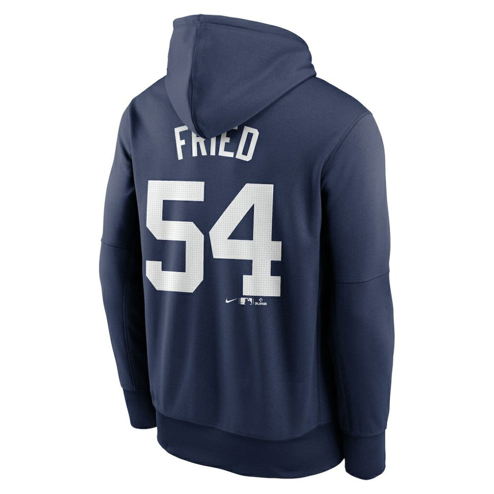 Max Fried New York Yankees Name & Number Pullover Hoodie Navy