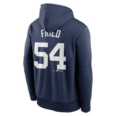 Max Fried New York Yankees Name & Number Pullover Hoodie Navy