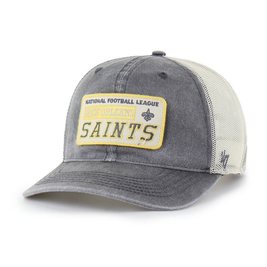 New Orleans Saints '47 Canteen Relaxed Trucker Adjustable Hat - Charcoal on sale