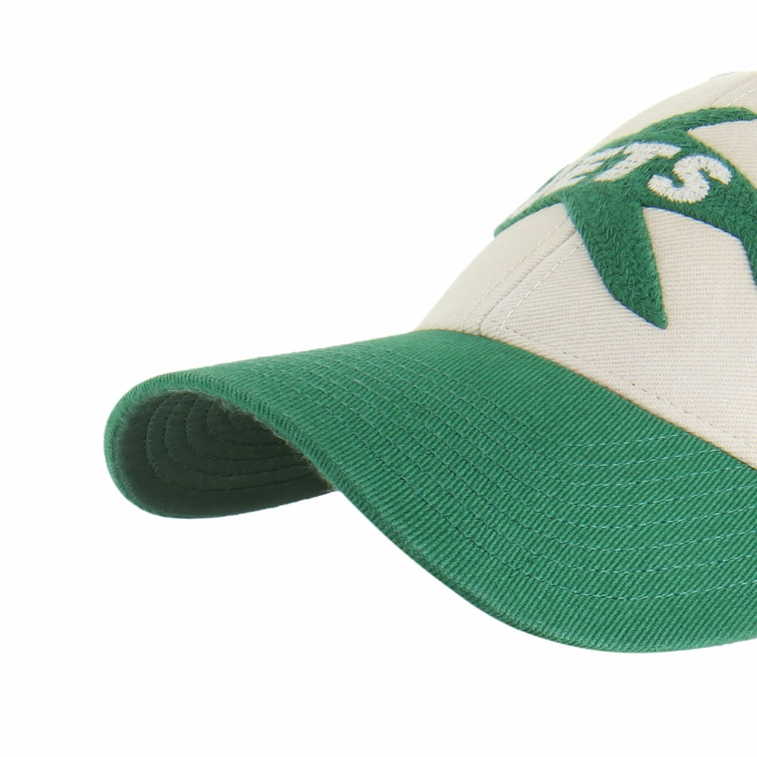 New York Jets '47 Fairfield MVP Throwback Adjustable Hat - Cream/Kelly Green for sale