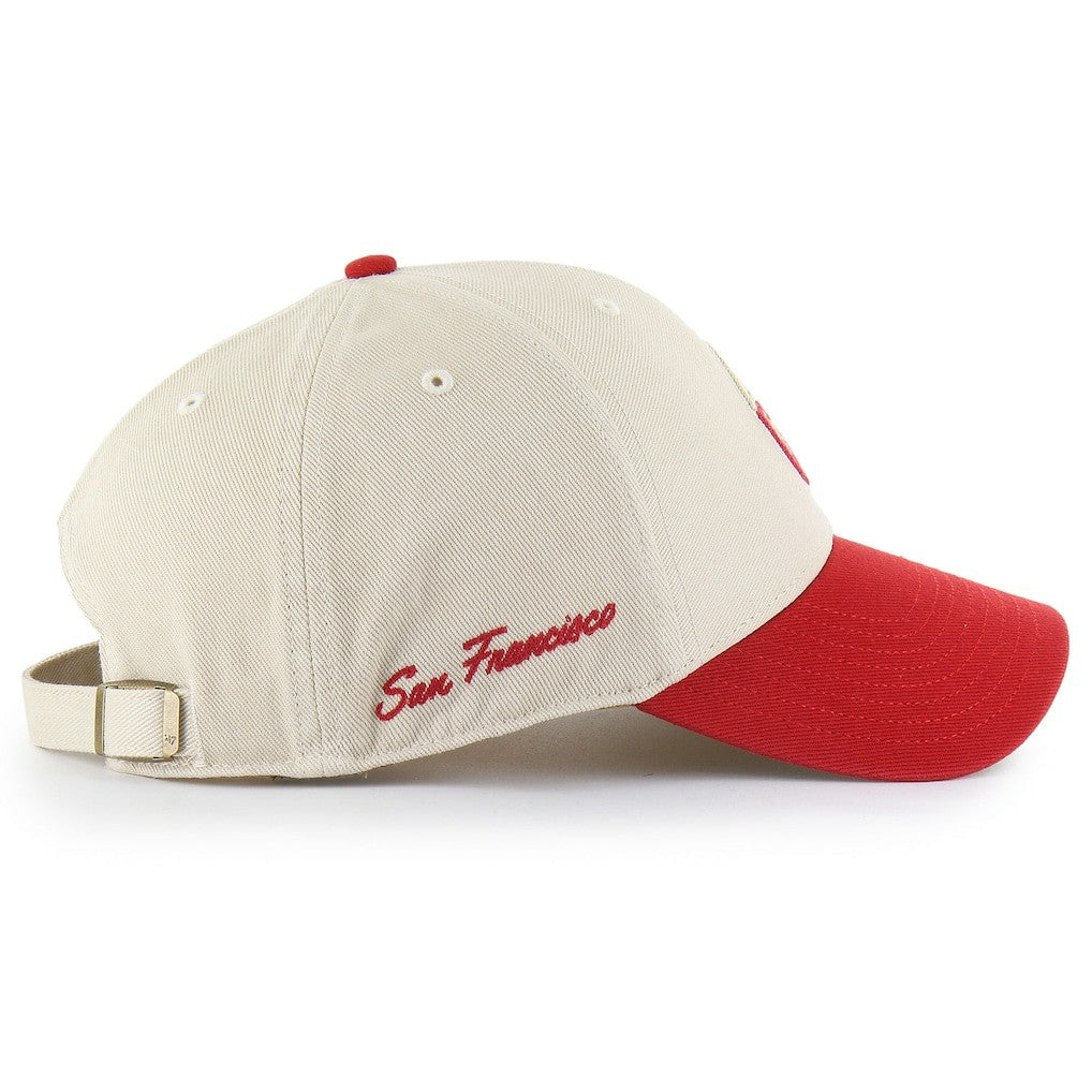 San Francisco 49ers '47 Fairfield MVP Throwback Adjustable Hat - Cream/Scarlet discount