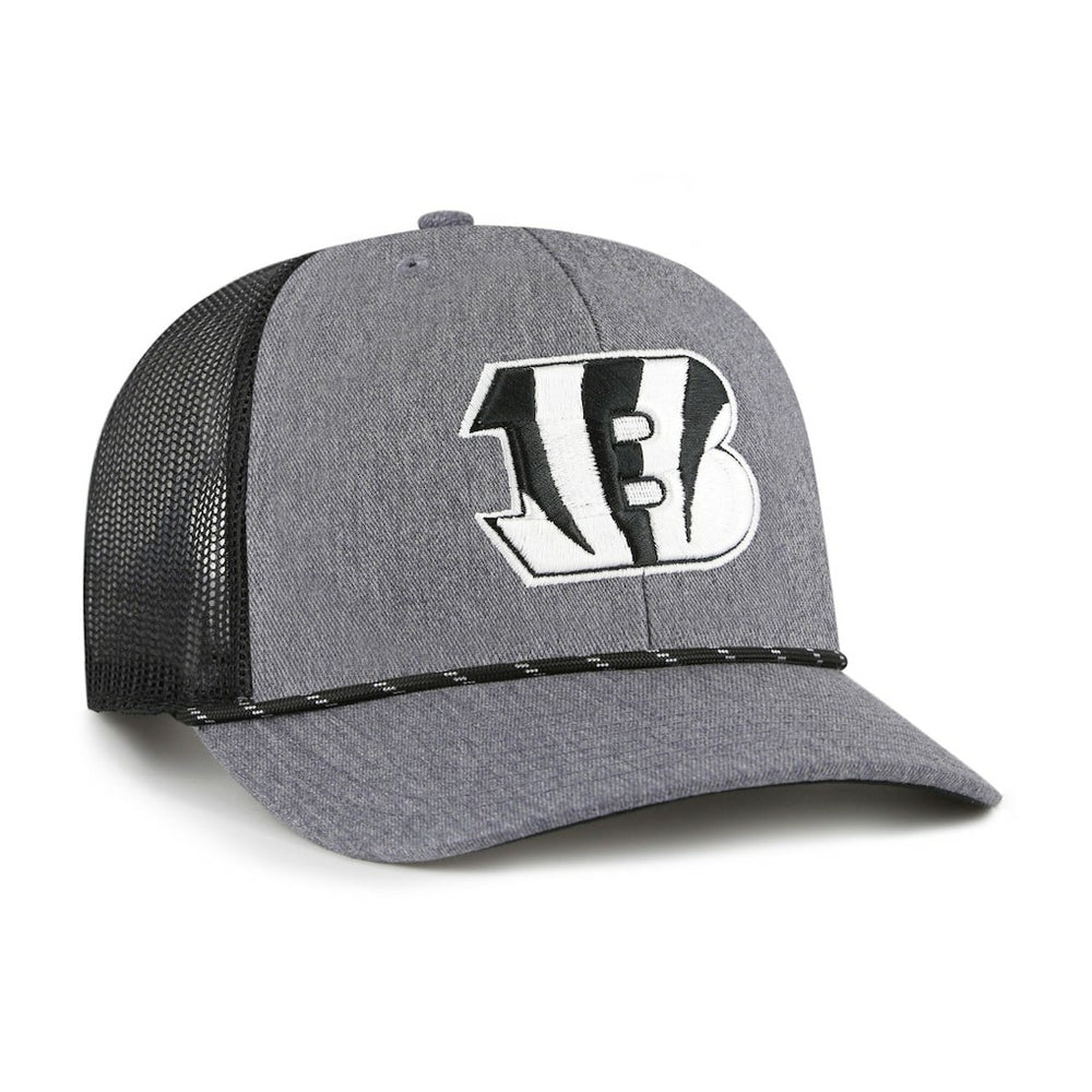 Cincinnati Bengals '47 Carbon Rope Trucker Adjustable Hat - Heather Charcoal on sale