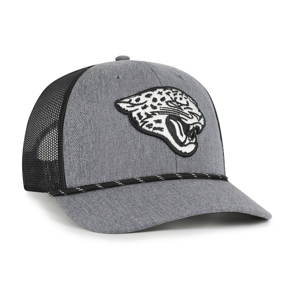 Jacksonville Jaguars '47 Carbon Rope Trucker Adjustable Hat - Heather Charcoal discount