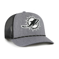 Miami Dolphins '47 Carbon Rope Trucker Adjustable Hat - Heather Charcoal outlet