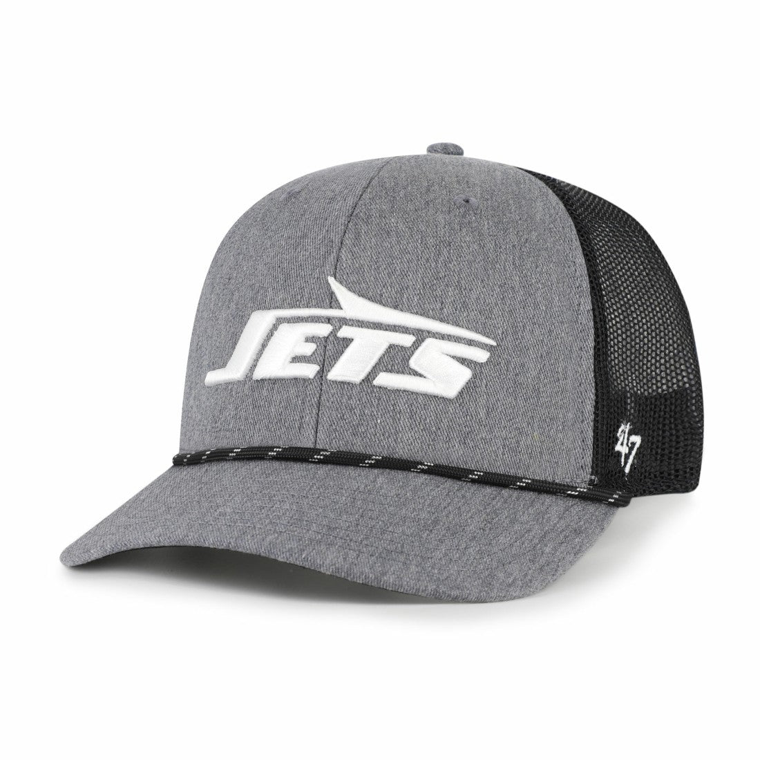 New York Jets '47 Carbon Rope Trucker Adjustable Hat - Heather Charcoal online