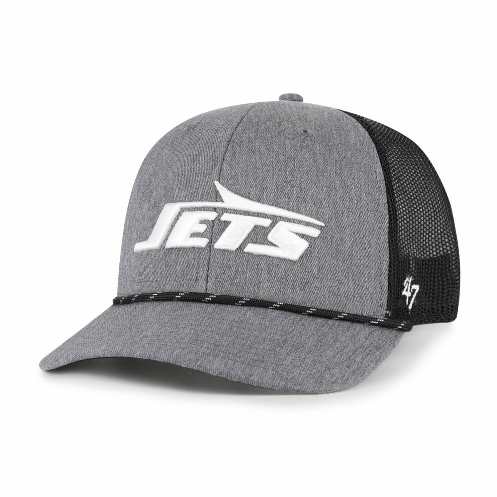 New York Jets '47 Carbon Rope Trucker Adjustable Hat - Heather Charcoal online