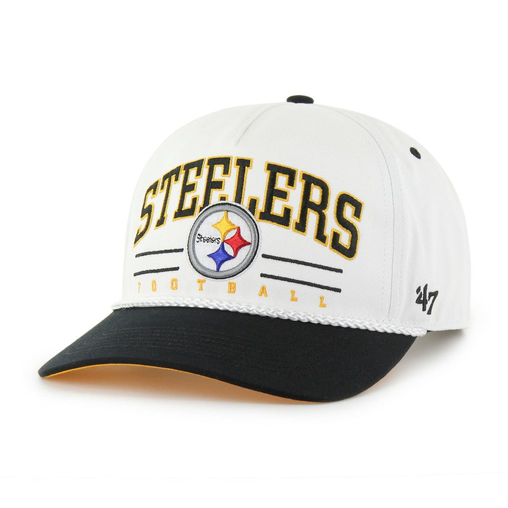 Pittsburgh Steelers '47 Roscoe Two-Toned Hitch Adjustable Hat - White/Black sale