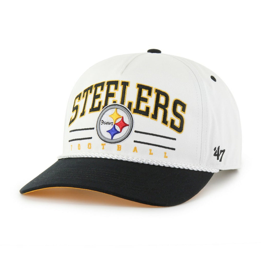 Pittsburgh Steelers '47 Roscoe Two-Toned Hitch Adjustable Hat - White/Black sale