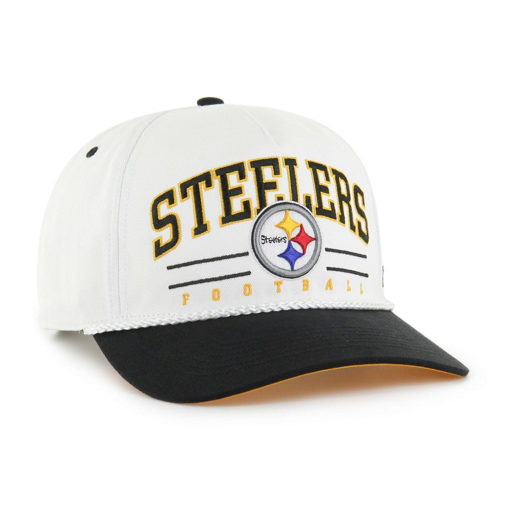 Pittsburgh Steelers '47 Roscoe Two-Toned Hitch Adjustable Hat - White/Black sale