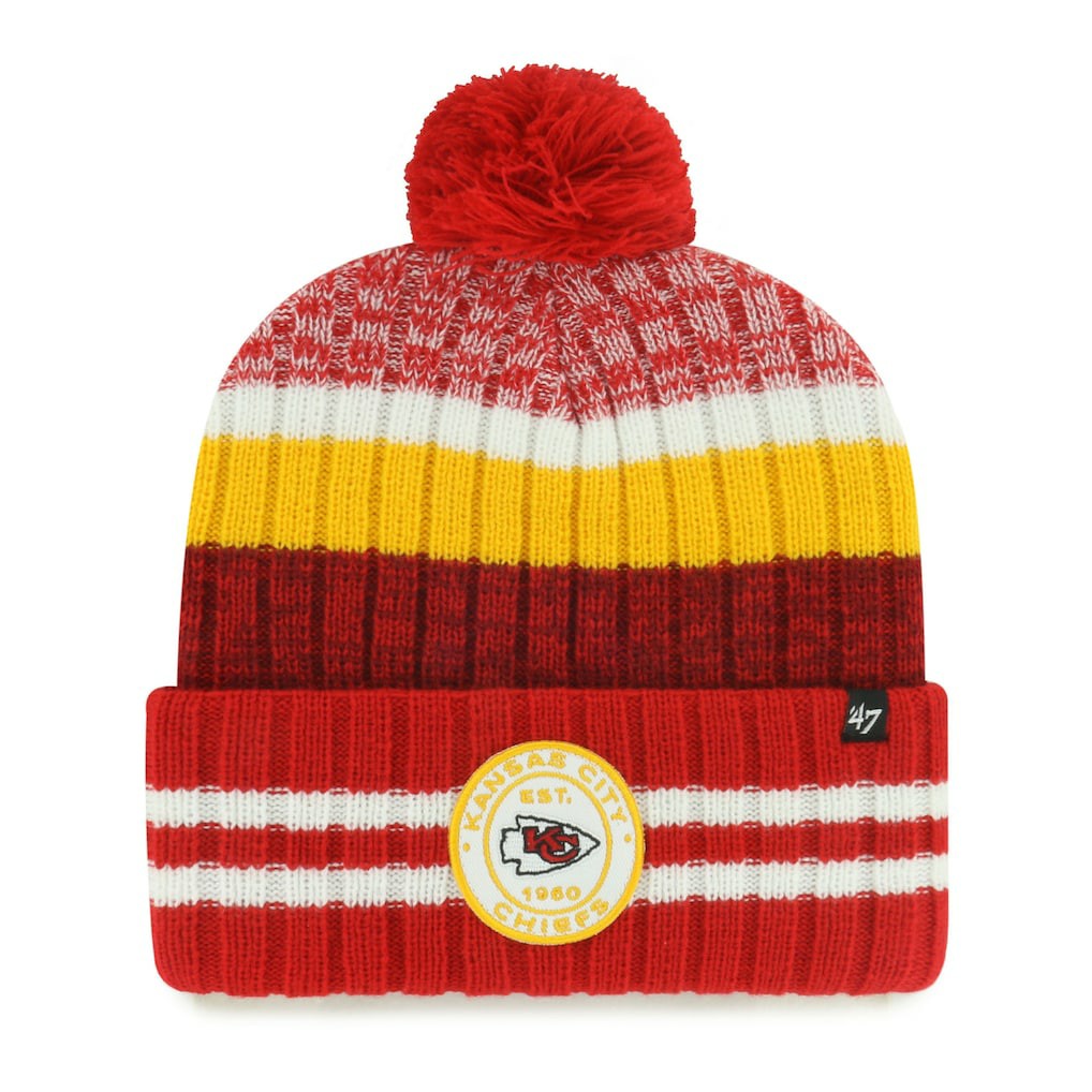 Kansas City Chiefs '47 Quiver Cuffed Knit Hat with Pom sale