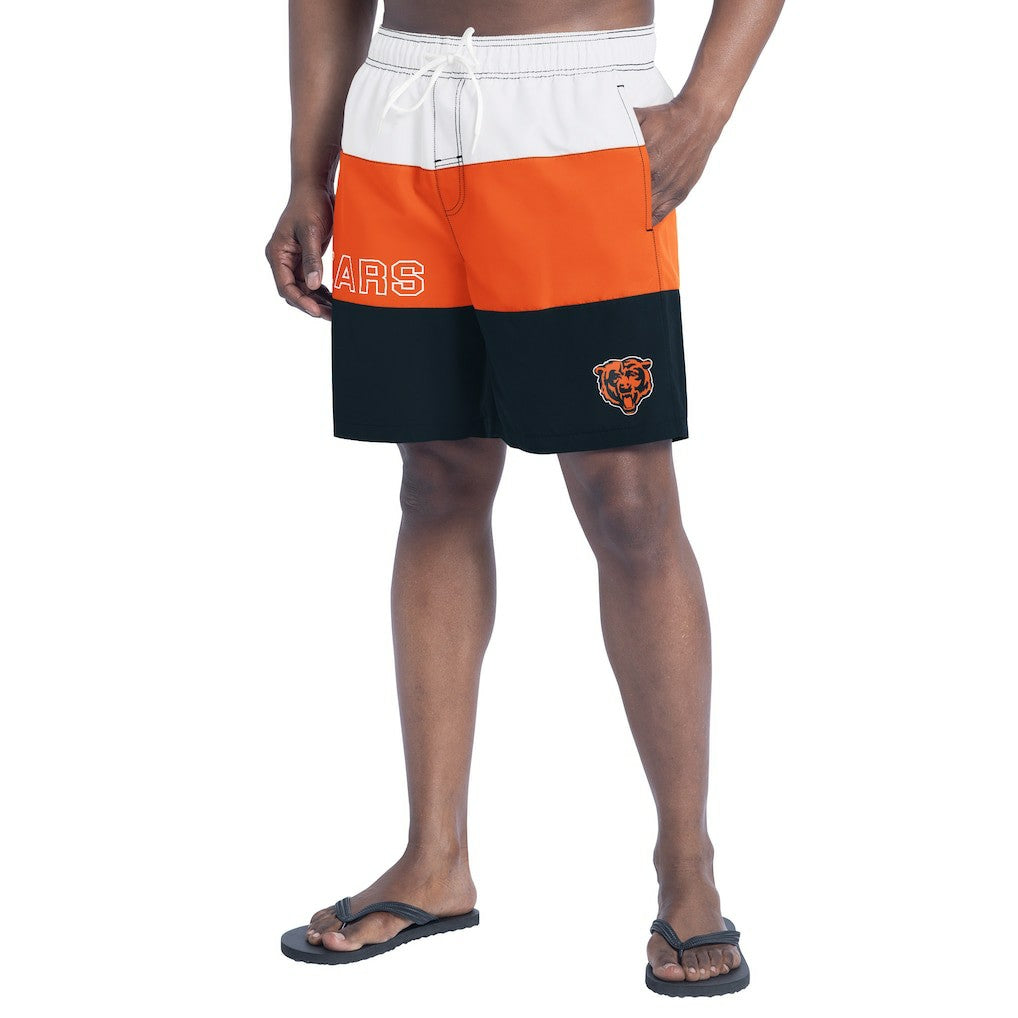 Chicago Bears G-III Sports by Carl Banks Sunrise Volley Swim Shorts - Navy/Orange online