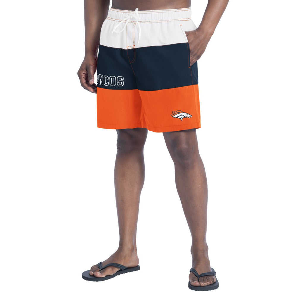 Denver Broncos G-III Sports by Carl Banks Sunrise Volley Swim Shorts - Orange/Navy sale
