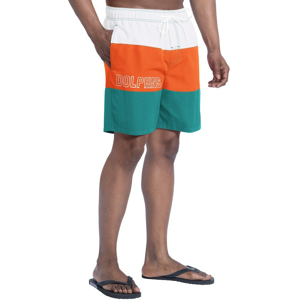 Miami Dolphins G-III Sports by Carl Banks Sunrise Volley Swim Shorts - Aqua/Orange outlet