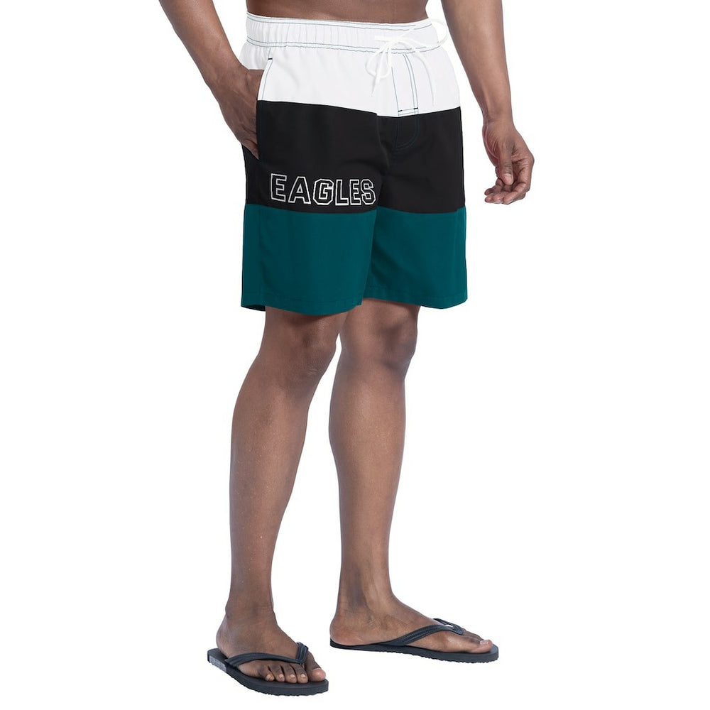 Philadelphia Eagles G-III Sports by Carl Banks Sunrise Volley Swim Shorts - Midnight Green/Black discount