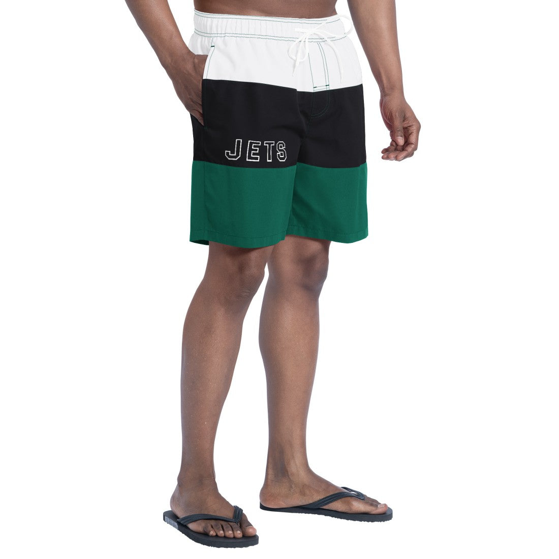 New York Jets G-III Sports by Carl Banks Sunrise Volley Swim Shorts - Green/Black cheap