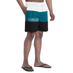 Jacksonville Jaguars G-III Sports by Carl Banks Sunrise Volley Swim Shorts - Black/Teal sale