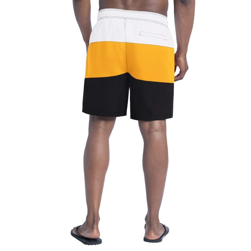 Pittsburgh Steelers G-III Sports by Carl Banks Sunrise Volley Swim Shorts - Black/Gold for sale