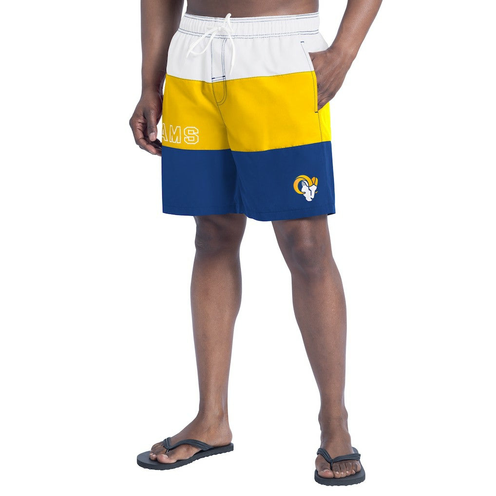 Los Angeles Rams G-III Sports by Carl Banks Sunrise Volley Swim Shorts - Royal/Gold online