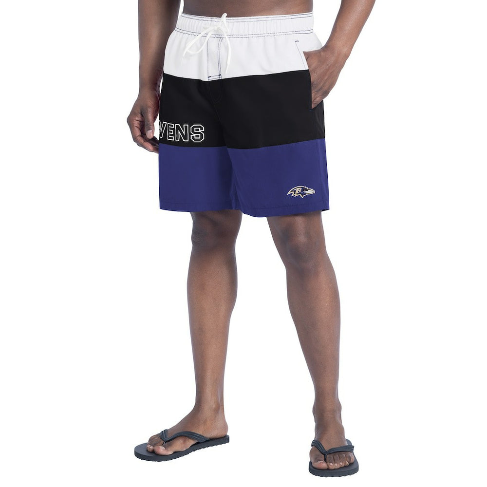 Baltimore Ravens G-III Sports by Carl Banks Sunrise Volley Swim Shorts - Purple/Black discount