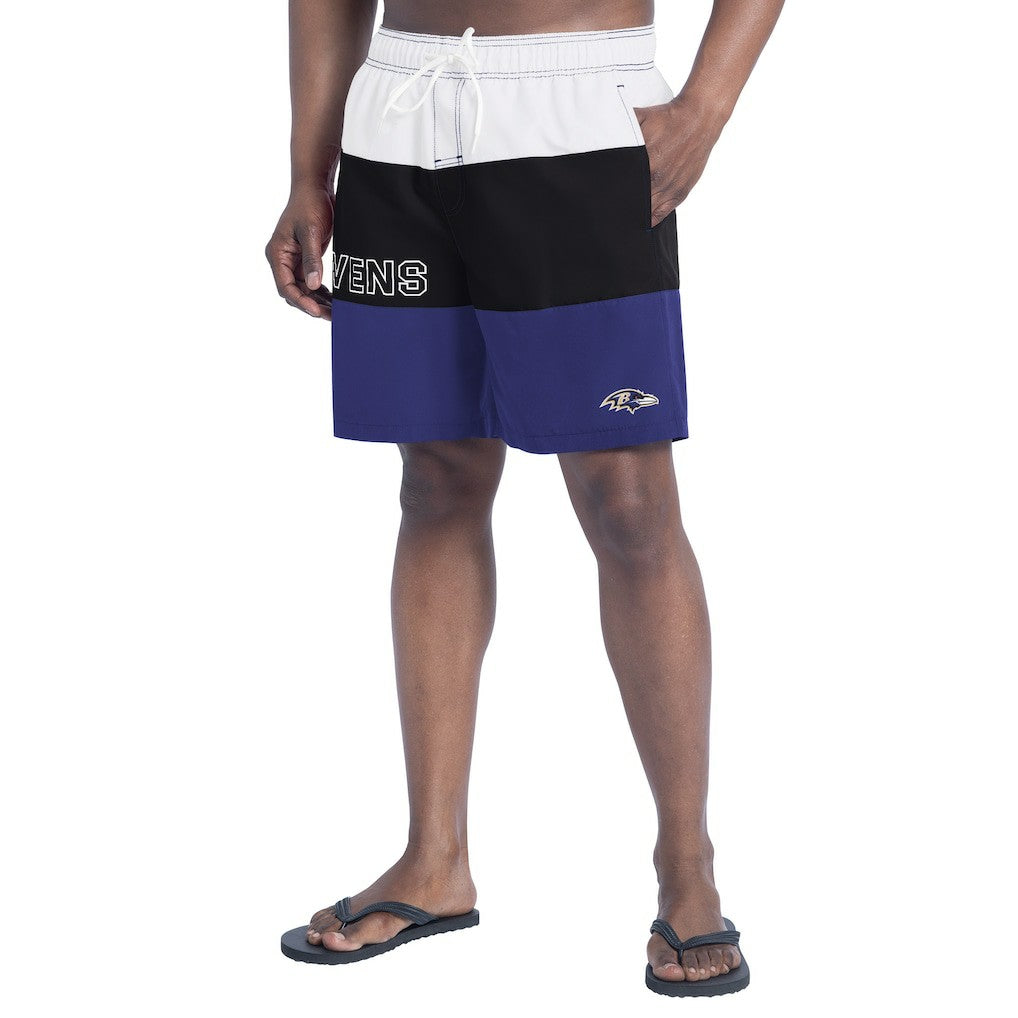 Baltimore Ravens G-III Sports by Carl Banks Sunrise Volley Swim Shorts - Purple/Black discount