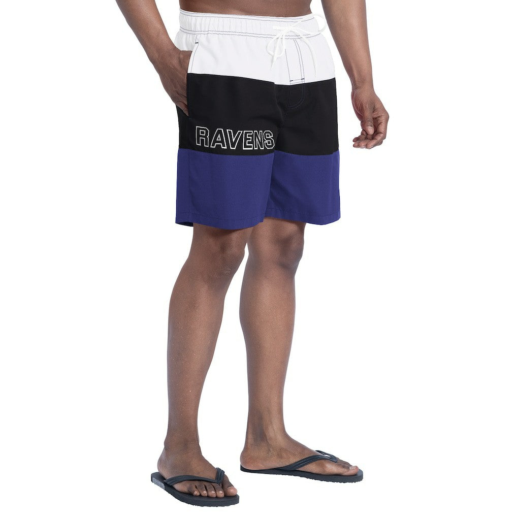 Baltimore Ravens G-III Sports by Carl Banks Sunrise Volley Swim Shorts - Purple/Black discount