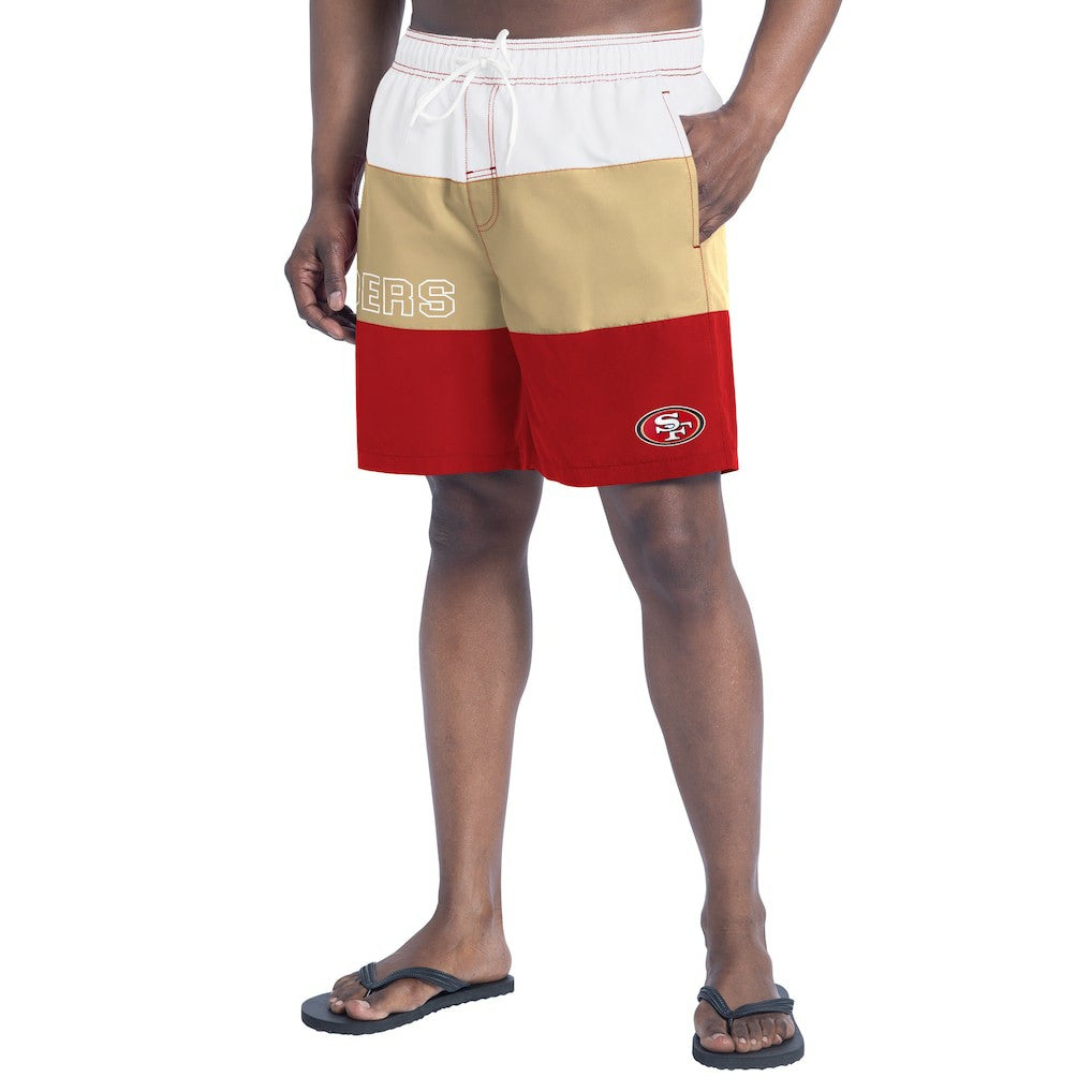 San Francisco 49ers G-III Sports by Carl Banks Sunrise Volley Swim Shorts - Scarlet/Gold online