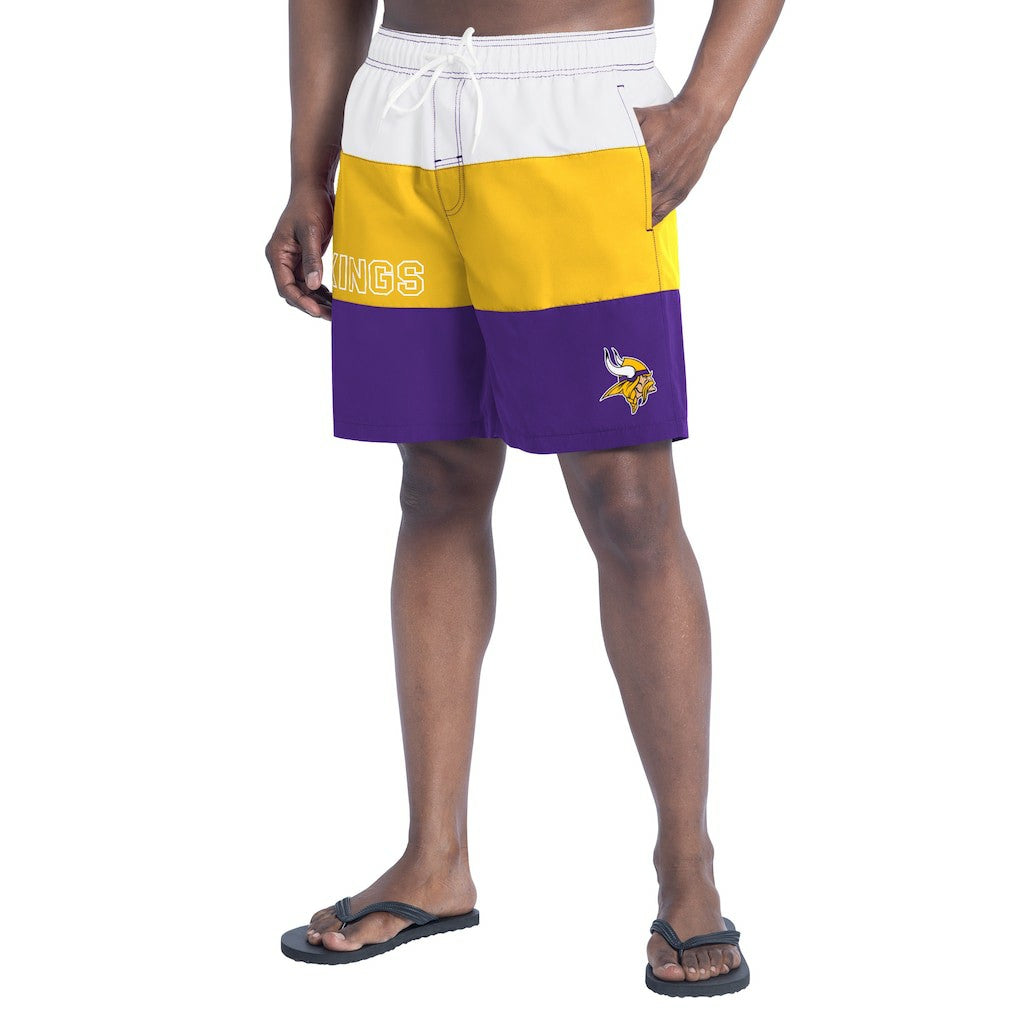 Minnesota Vikings G-III Sports by Carl Banks Sunrise Volley Swim Shorts - Purple/Gold online