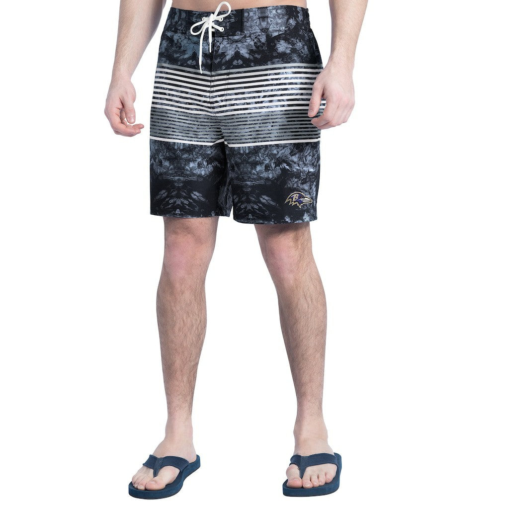 Baltimore Ravens G-III Sports by Carl Banks Horizon Volley Swim Shorts - Black/Gray online