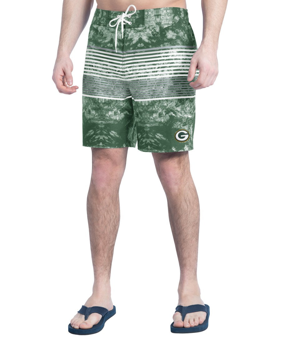 Green Bay Packers G-III Sports by Carl Banks Horizon Volley Swim Shorts - Green/Gray sale