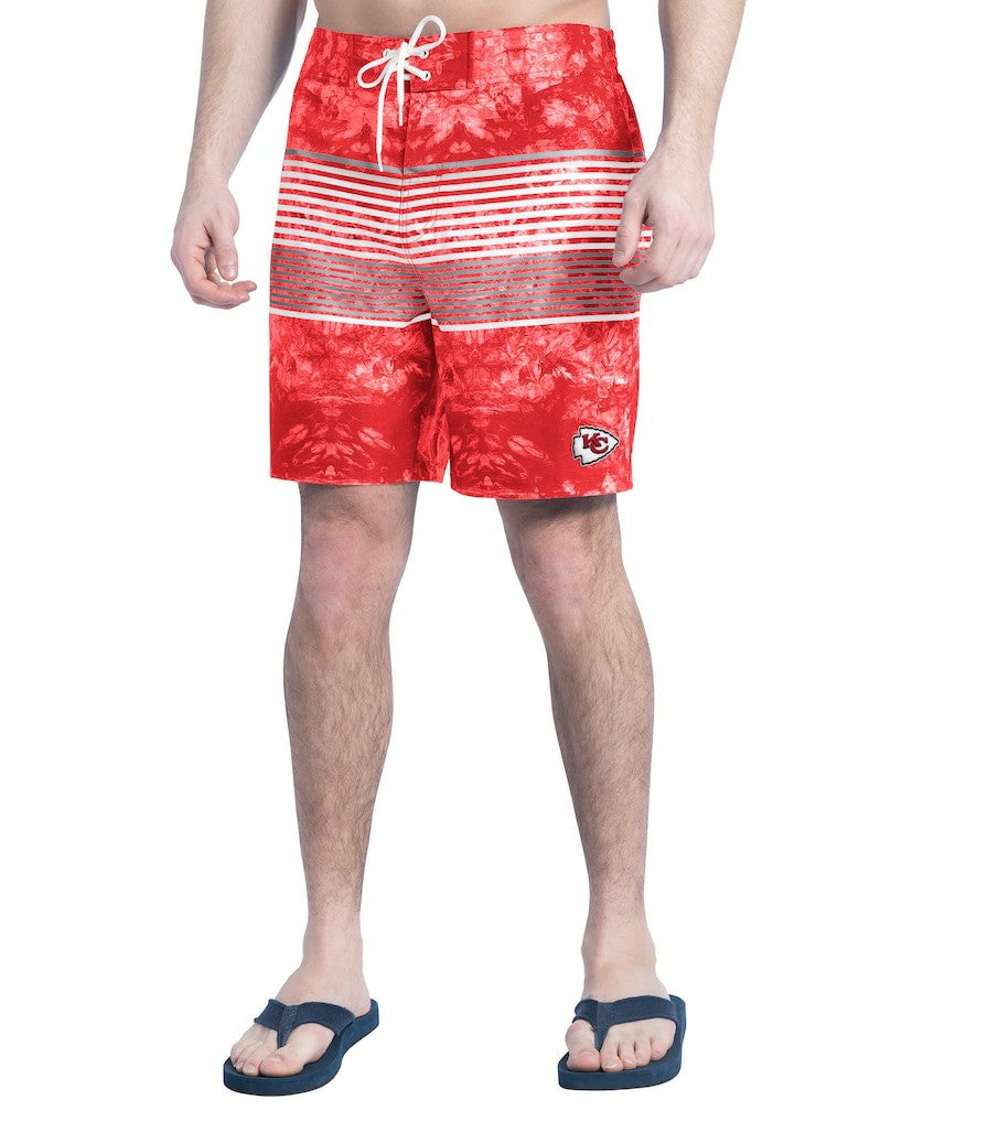 Kansas City Chiefs G-III Sports by Carl Banks Horizon Volley Swim Shorts - Red/Gray online