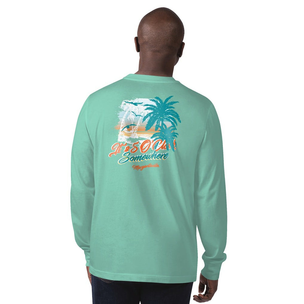 Miami Dolphins Margaritaville It's Five O'Clock Somewhere Long Sleeve T-Shirt - Mint discount