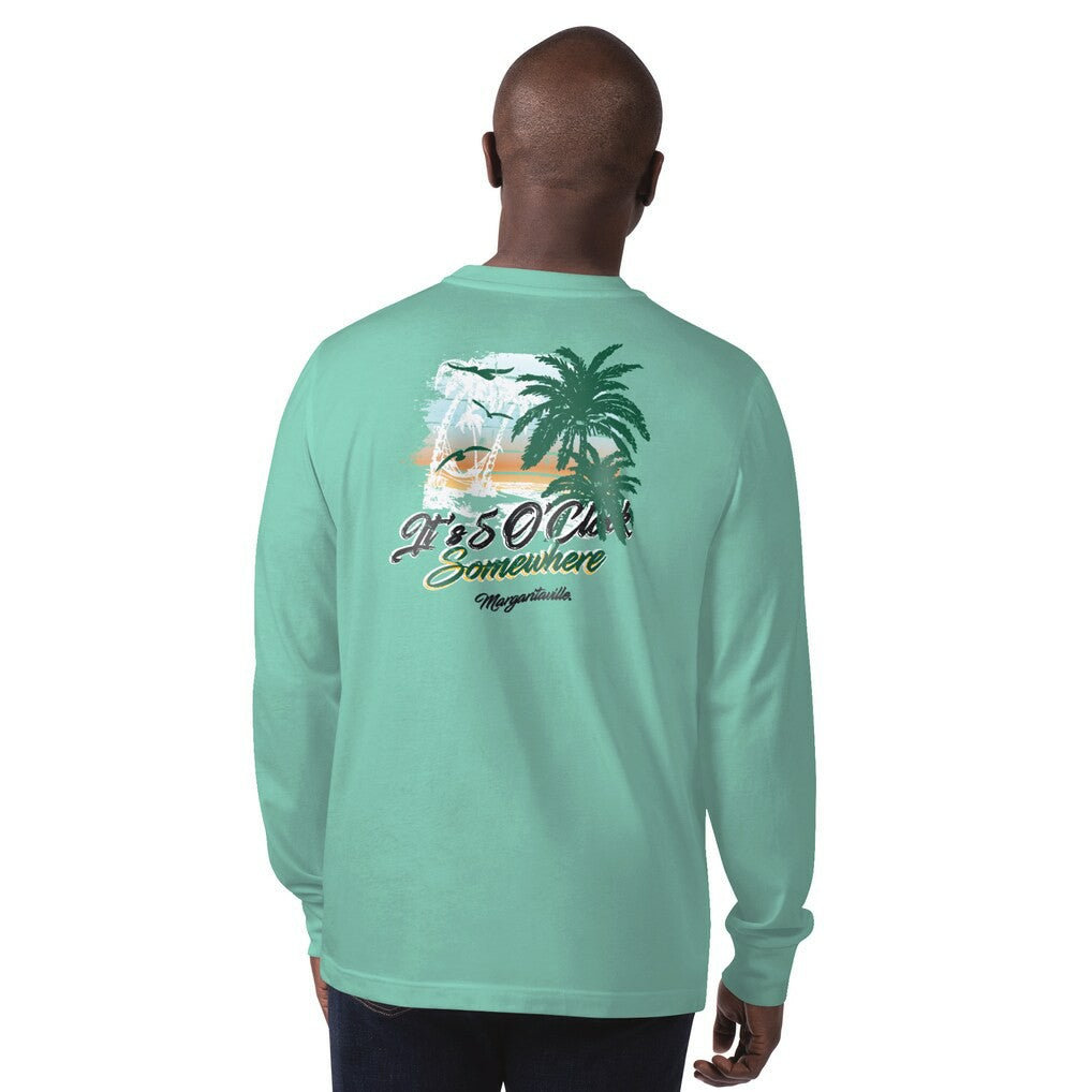 New York Jets Margaritaville It's Five O'Clock Somewhere Long Sleeve T-Shirt - Mint outlet