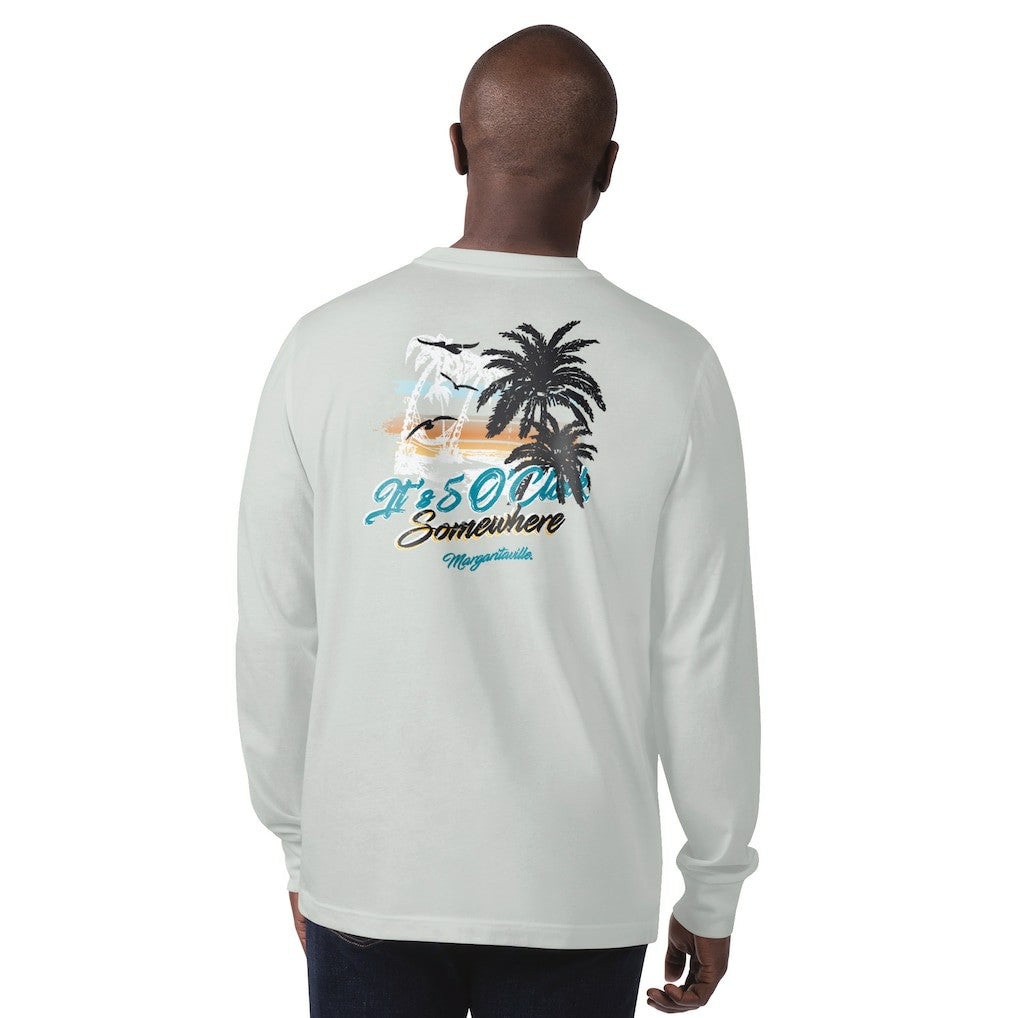 Jacksonville Jaguars Margaritaville It's Five O'Clock Somewhere Long Sleeve T-Shirt - Gray for sale