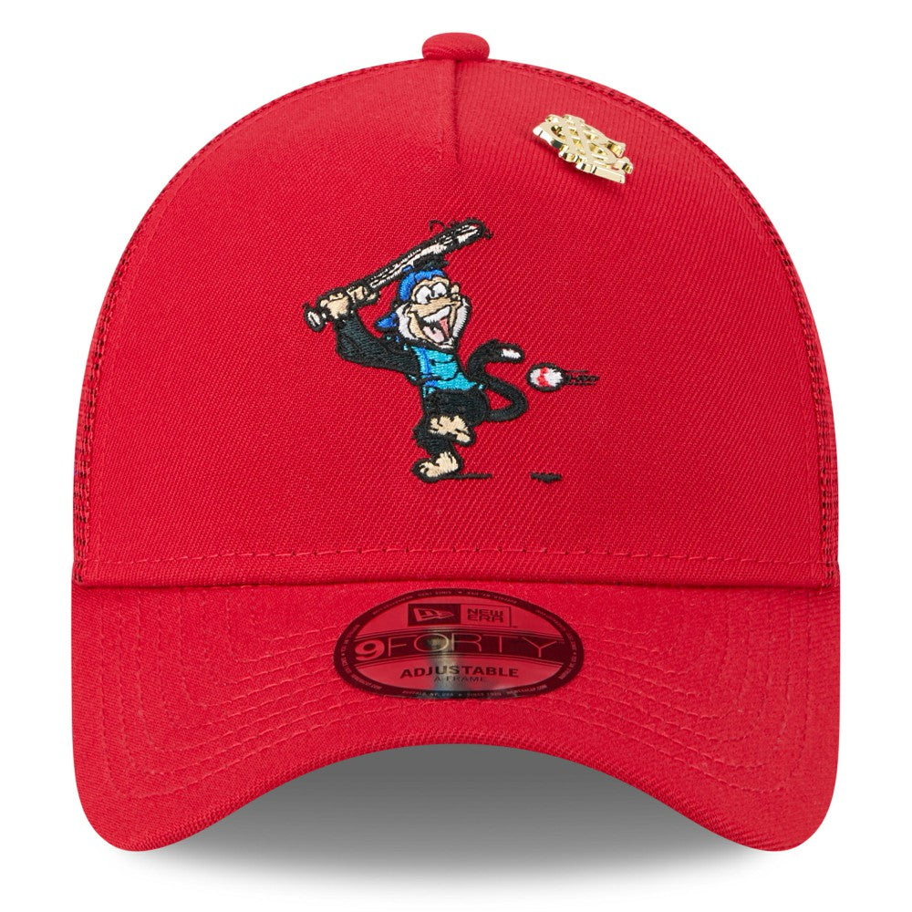 Los Angeles Angels 2025 Big League Chew A-Frame 9FORTY Adjustable Trucker Hat Red