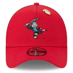 Los Angeles Angels 2025 Big League Chew A-Frame 9FORTY Adjustable Trucker Hat Red