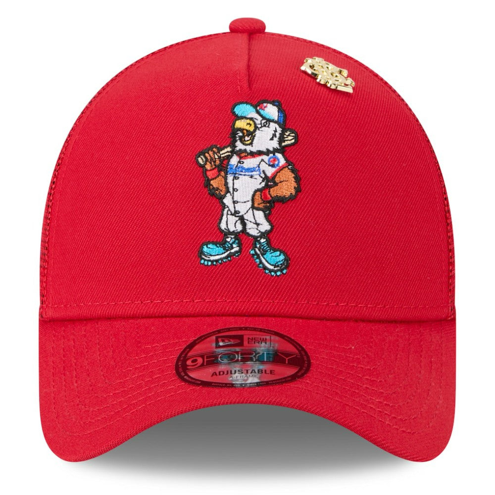 Washington Nationals 2025 Big League Chew A-Frame 9FORTY Adjustable Trucker Hat Red