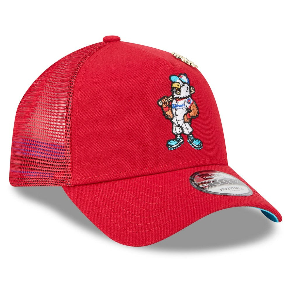 Washington Nationals 2025 Big League Chew A-Frame 9FORTY Adjustable Trucker Hat Red