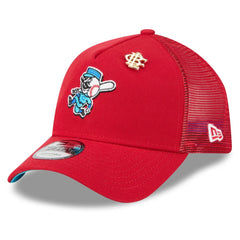Cincinnati Reds 2025 Big League Chew A-Frame 9FORTY Adjustable Trucker Hat Red