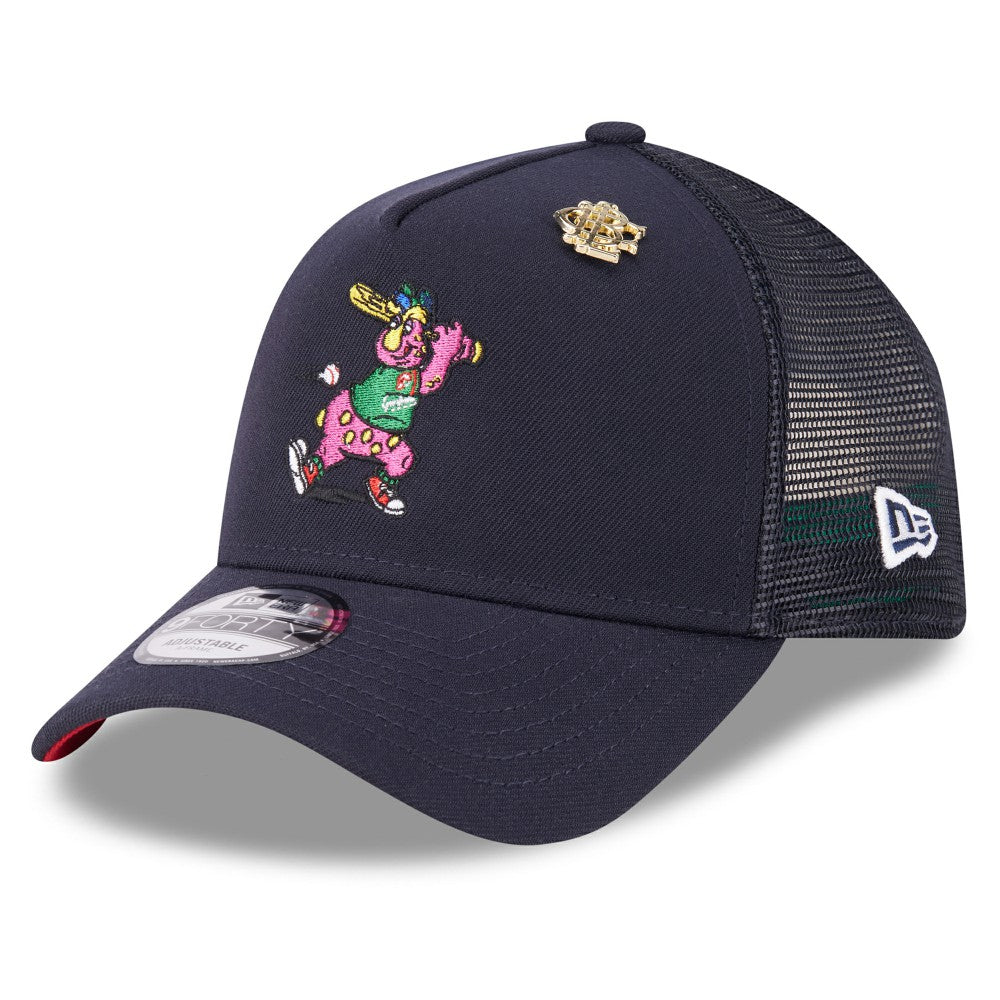 Cleveland Guardians 2025 Big League Chew A-Frame 9FORTY Adjustable Trucker Hat Navy