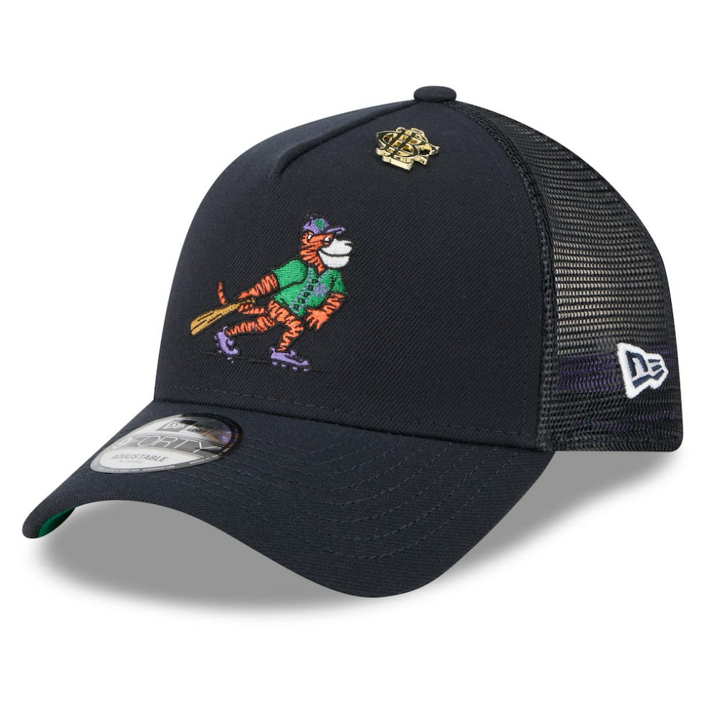 Detroit Tigers 2025 Big League Chew A-Frame 9FORTY Adjustable Trucker Hat Navy