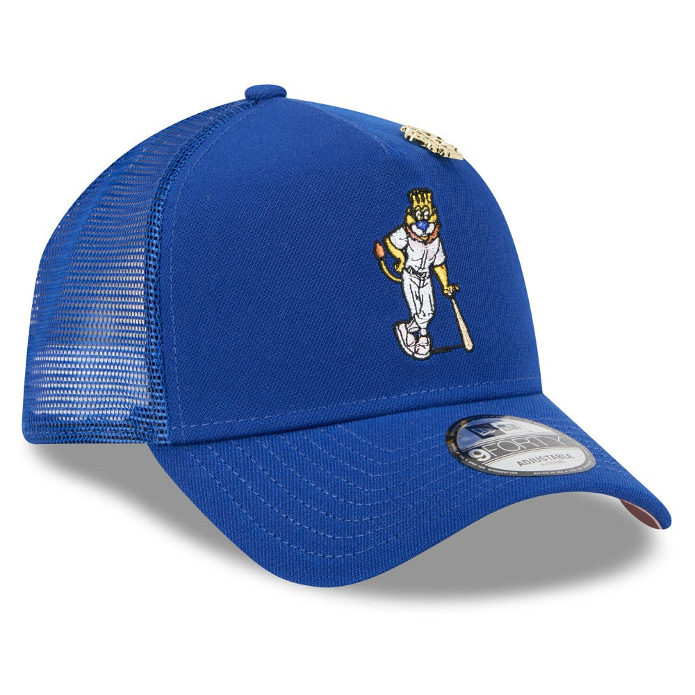 Kansas City Royals 2025 Big League Chew A-Frame 9FORTY Adjustable Trucker Hat Royal