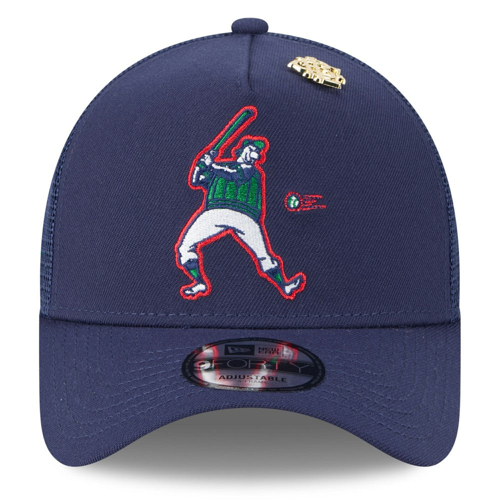 Milwaukee Brewers 2025 Big League Chew A-Frame 9FORTY Adjustable Trucker Hat Navy