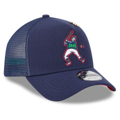 Milwaukee Brewers 2025 Big League Chew A-Frame 9FORTY Adjustable Trucker Hat Navy