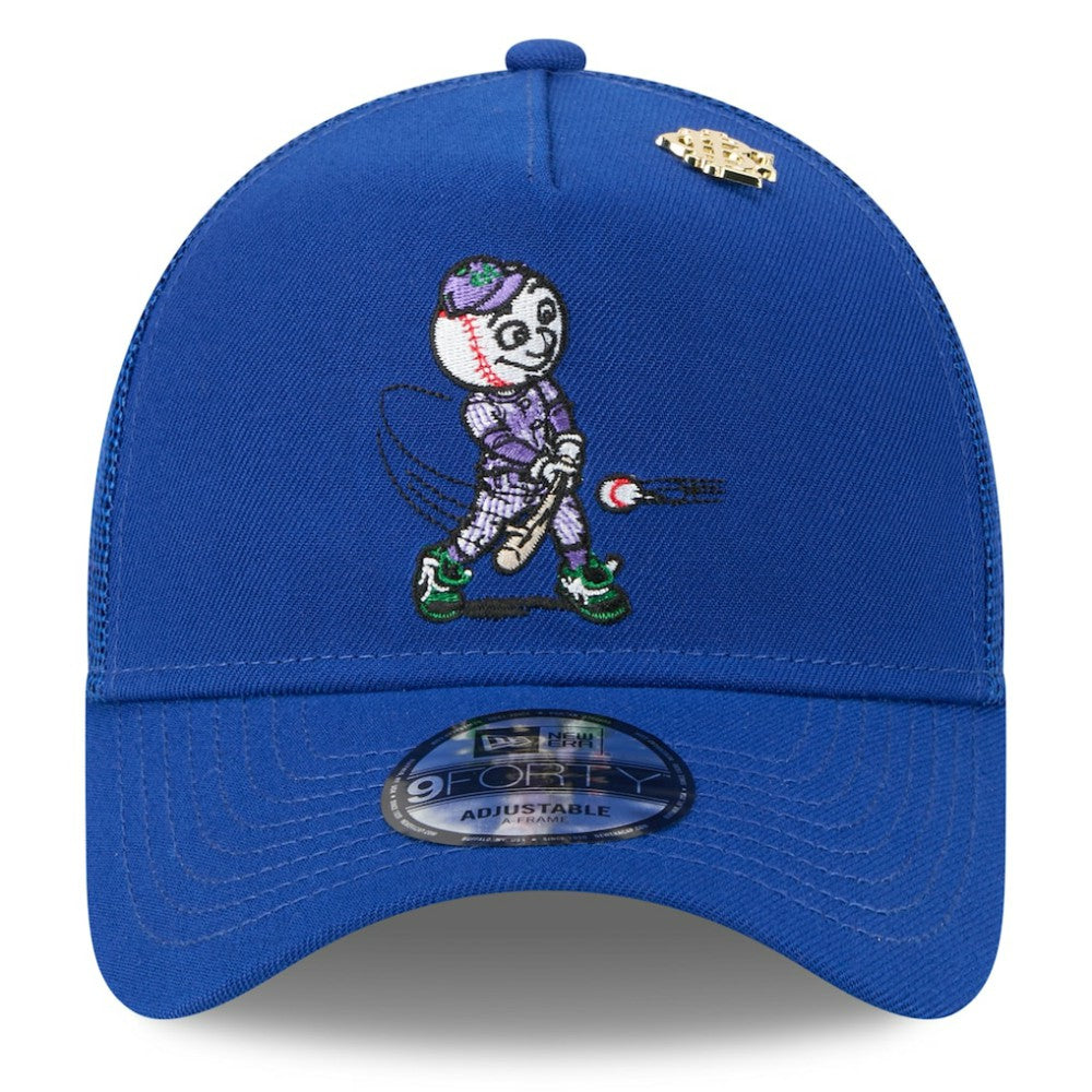New York Mets 2025 Big League Chew A-Frame 9FORTY Adjustable Trucker Hat Royal