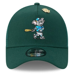 Athletics 2025 Big League Chew A-Frame 9FORTY Adjustable Trucker Hat Green