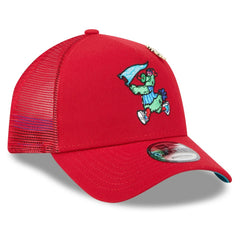 Philadelphia Phillies 2025 Big League Chew A-Frame 9FORTY Adjustable Trucker Hat Red