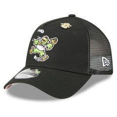 Pittsburgh Pirates 2025 Big League Chew A-Frame 9FORTY Adjustable Trucker Hat Black