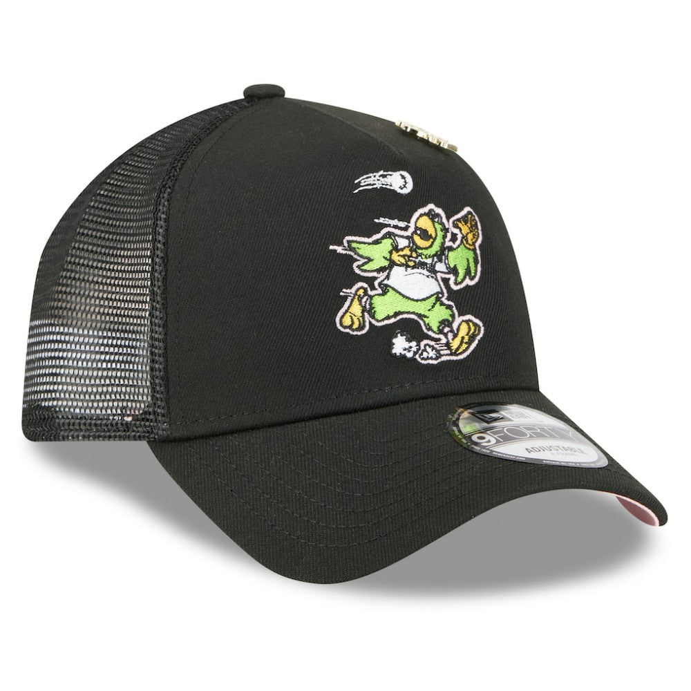 Pittsburgh Pirates 2025 Big League Chew A-Frame 9FORTY Adjustable Trucker Hat Black