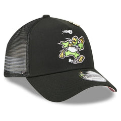 Pittsburgh Pirates 2025 Big League Chew A-Frame 9FORTY Adjustable Trucker Hat Black